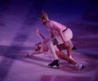 Figure skaters in a skating rink