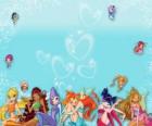 The Winx Club gathers her pixies or mini fairy