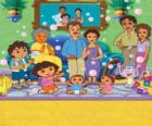 Dora with her family and friends