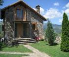 Small family house, view of the entrance facade or main facade