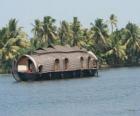 Houseboat on the river, a boat designed as housing