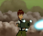 Ben 10 shooting with a cannon