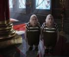 Tweedledee and Tweedledum chubby twins who are always fighting among themselves