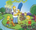 The Simpson family on a picnic day