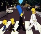 The Simpsons family across the street very elegant