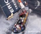 Sailboat in the Volvo Ocean Race