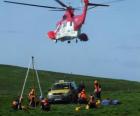 Group rescue land and air vehicle