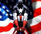 The superhero Captain America is a patriotic and an expert in close combat