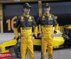 Robert Kubica and Vitaly Petrov, pilots of the Renault F1 Scuderia