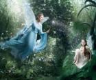 Two fairies in the forest