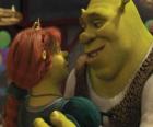Shrek and Fiona, a couple of ogres in love