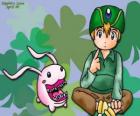 TK and his digimon Tokomon, Takeru Takaishi is the youngest of the group and younger brother of Matt