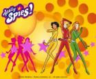 Superspy's team of Totally Spies. Sam, Clover and Alex with their spy suits