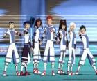 Protagonists of the adventures of Galactic football, some of the Snow Kids team on the planet Akillian players