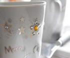 Christmas mug or ceramic cup decorated