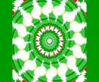 Mandala with Christmas decorations