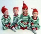 Children dressed up for Christmas