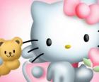 Hello Kitty with her Teddy Bear Tiny Chum