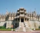 Ranakpur Temple, the largest Jain temple in India. Temple built in marble