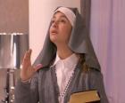 Antonella dressed as a nun