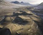 Frozen sand dunes in Victoria Valley