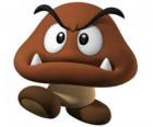 Goomba, enemies of Mario, a kind of mushroom with feet