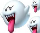 Boo from Super Mario Bros game. The Boos are spectral creatures with sharp teeth and long tongues