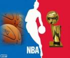 Logo of the NBA, professional basketball league in the United States of America