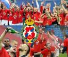 Wisla Krakow, champion of the Polish football league Ekstraklasa 2010-2011