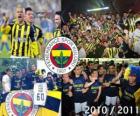 Fenerbahçe SK, champion of the Turkish football league, Super Lig 2010-2011