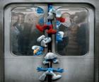 The Smurfs are caught in subway doors - The Smurfs Movie -