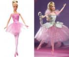 Barbie ballerina with two different dresses