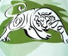 The tiger, the tiger sign, the Year of the Tiger. The third sign of the twelve animals of Chinese Zodiac