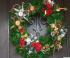 Decorated Christmas wreath