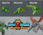 Kriller Cub, Kriller Scout, Kriller Max. Invizimals Shadow Zone. This peaceful whale is unbeatable with its stone skin