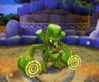 Skylander Stump Smash, the hammer creature has wooden logs instead of arms. Skylanders Life