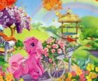 My little pony surrounded by flowers