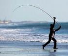 Fisherman on the beach