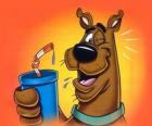 Scooby Doo with a drink