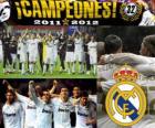 Real Madrid, champion of the spanish football league 2011-2012