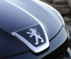 Logo of Peugeot, car brand in France