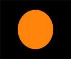 Black flag with orange circle to alert a driver that his car has a technical problem
