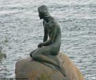 The bronze sculpture of the Little Mermaid, Copenhagen, Denmark