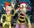 Sly and Gobbo, the mischievous goblins in Noddy's adventures