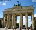 The Brandenburg Gate is an ancient gateway to Berlin, Germany