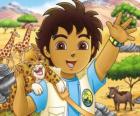 Diego and Baby Jaguar help the animals in danger in the serie Go, Diego, Go!