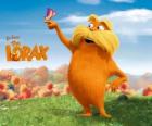 The Lorax, the furry giant is the guardian of the forest who speaks with trees
