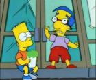 Bart Simpson and Milhouse Van Houten, two great friends