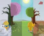 Pypus and the four seasons of the year: winter, spring, summer and autumn