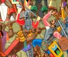 Warriors fighting Inca